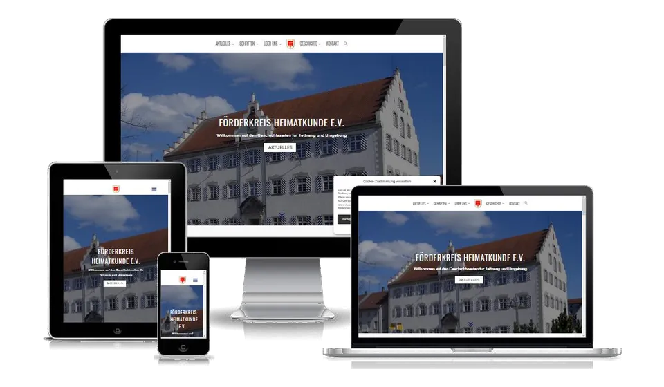 Website von Förderkreis Heimatkunde auf mehreren Geräten