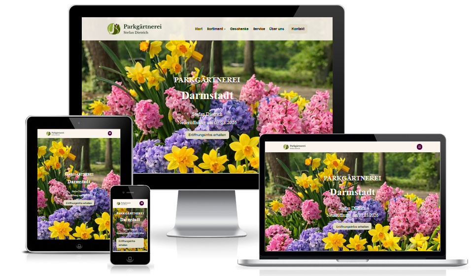 Webdesign Parkgärtnerei Darmstadt Stefan Dietrich
