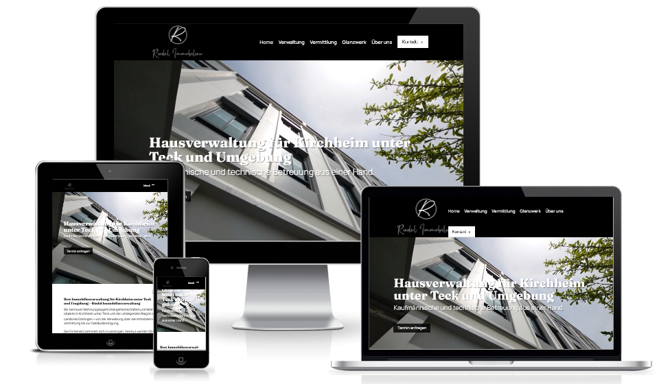 Webdesign Immoblienverwaltung Riedel